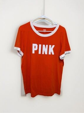 Pink Victoria’s Secret Women’s T-Shirt Sz Medium - Orange